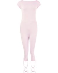 My Mum Made It - Lace Back Tie Capri Unitard - Lyst