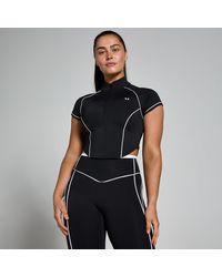 Mp - Teo Contrast Piping 1/4 Zip Top - Lyst