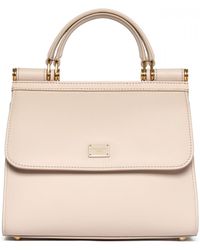 Dolce & Gabbana Sicily 58 Leather Bag - Natural