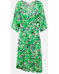 Diane von Furstenberg - Eloise Faux-wrap Midi Dress - Lyst