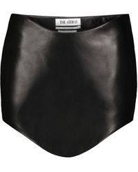The Attico Leather Miniskirt - Multicolour