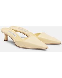 Manolo Blahnik - Moiramu Leather Mules - Lyst