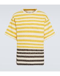 Jil Sander - T-shirt raye en coton - Lyst