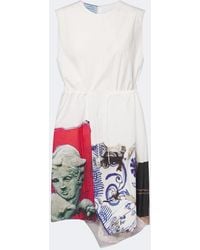 Prada - Printed Cotton-Blend Minidress - Lyst