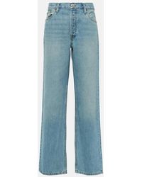 RE/DONE - Mid-Rise Straight Jeans - Lyst