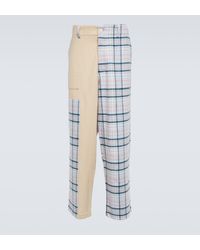 The Elder Statesman - Checked Wool, Silk And Cashmere Pants - Lyst