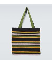 Bode - Harbor Stripe Crochet Cotton Tote Bag - Lyst