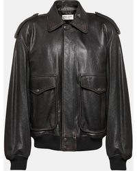 Saint Laurent - Leather Blouson Jacket - Lyst