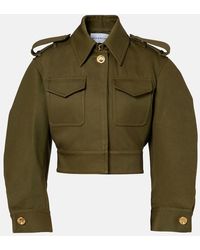 Givenchy - Cropped Cotton And Wool Jacket - Lyst