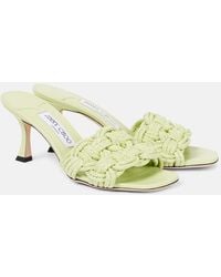 Jimmy Choo - Pantoletten Chara 70 Aus Raffiabast - Lyst