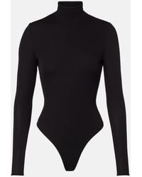 Alaïa - Open-Back Jersey Bodysuit - Lyst