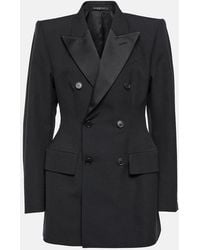 Balenciaga - Hourglass Double-Breasted Wool Blazer - Lyst