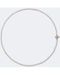 David Yurman - Pearl Classics Petite 18Kt Necklace With Freshwater Pearls And Diamonds - Lyst