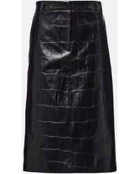 Stella McCartney - Croco Pencil Skirt - Lyst