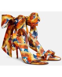 Christian Louboutin - Miss Z Sandale Du Désert Silk Sandals 100 - Lyst
