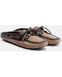 Brunello Cucinelli - Monili Suede Mules - Lyst