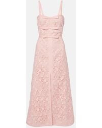 Giambattista Valli - Vestido Midi De Macrame Con Lazo - Lyst