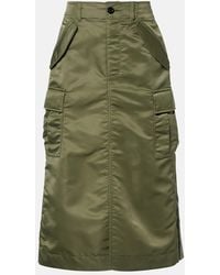 Sacai - Pleated Midi Skirt - Lyst