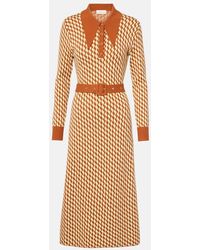 RIXO London - Midikleid Aus Einem Baumwollgemisch - Lyst