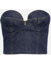Magda Butrym - Bustier En Denim - Lyst