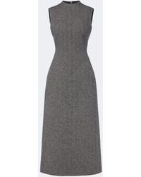 Maison Margiela - Herringbone Virgin Wool Midi Dress - Lyst