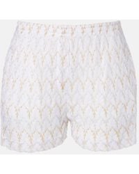 Missoni - Open-Knit Lame Shorts - Lyst