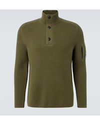 C.P. Company - Ribbed-Knit Cotton-Blend Sweater - Lyst