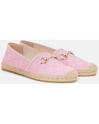 Gucci - Horsebit Gg Canvas Espadrilles - Lyst