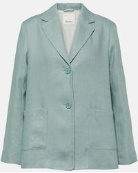 Max Mara - Socrates Single-Breasted Linen Blazer - Lyst
