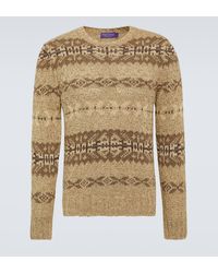 Ralph Lauren Purple Label - Fair Isle Silk And Wool Sweater - Lyst