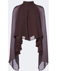 De La Vali - Mia Chiffon Top - Lyst
