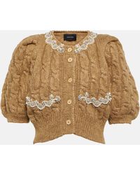 Simone Rocha - Cable-knit Alpaca-blend Cardigan - Lyst