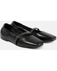 Brunello Cucinelli - Nappa Ballerina With Shiny Strap - Lyst