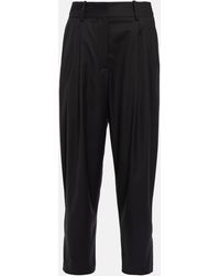 Alaïa - Alaia Herringbone Tapered Wool Pants - Lyst