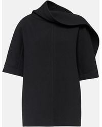 Bottega Veneta - Draped Virgin Wool Top - Lyst