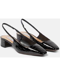 Aquazzura - Ginza 35 Patent Leather Slingback Pumps - Lyst