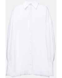 The Attico - Camisa de algodon con manga abullonada - Lyst
