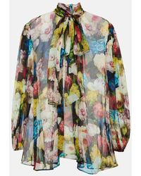 Dolce & Gabbana - Bluse aus Seiden-Chiffon - Lyst