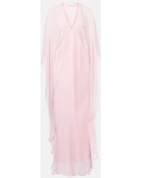 The Sei - Caped Silk Chiffon Gown - Lyst