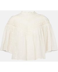 Nili Lotan - Mikki Embroidered Cotton Voile Top - Lyst