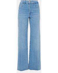 FRAME - Le Slim Palazzo High-rise Wide-leg Jeans - Lyst