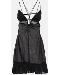Nensi Dojaka - Cutout Halterneck Cotton Minidress - Lyst