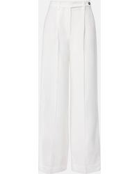Brunello Cucinelli - High-Rise Wide-Leg Pants - Lyst