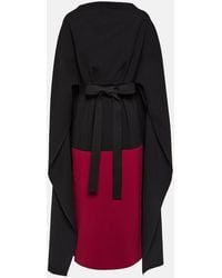 ROKSANDA - Cape-Detail Crepe Midi Dress - Lyst