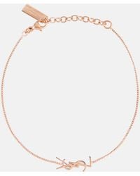 Saint Laurent - Opyum Charm Bracelet In Rose Gold Brass - Lyst