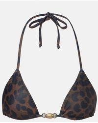 SAME - Beaded Printed Bikini Top - Lyst