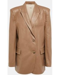 The Mannei - Greenock Single-breasted Leather Blazer - Lyst