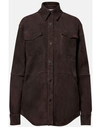 The Row - Gwena Suede Overshirt - Lyst