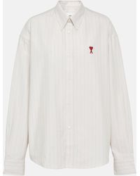 Ami Paris - Chemise rayee Ami de Cour en coton - Lyst