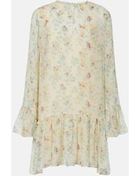 Ulla Johnson - Emmeline Floral Silk Chiffon Minidress - Lyst